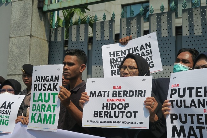 Wahana Lingkungan Hidup Indonesia (WALHI) Riau Tolak Keterlibatan Korem 033 Wira Pratama dalam Akselerasi PSN Rempang Eco-City – Dok Walhi Riau